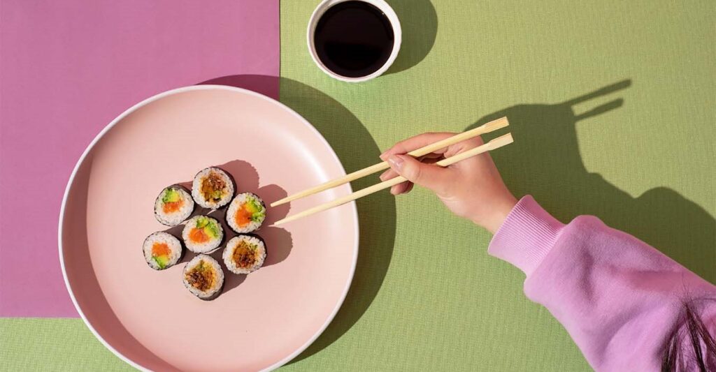 як тримати палички для суші